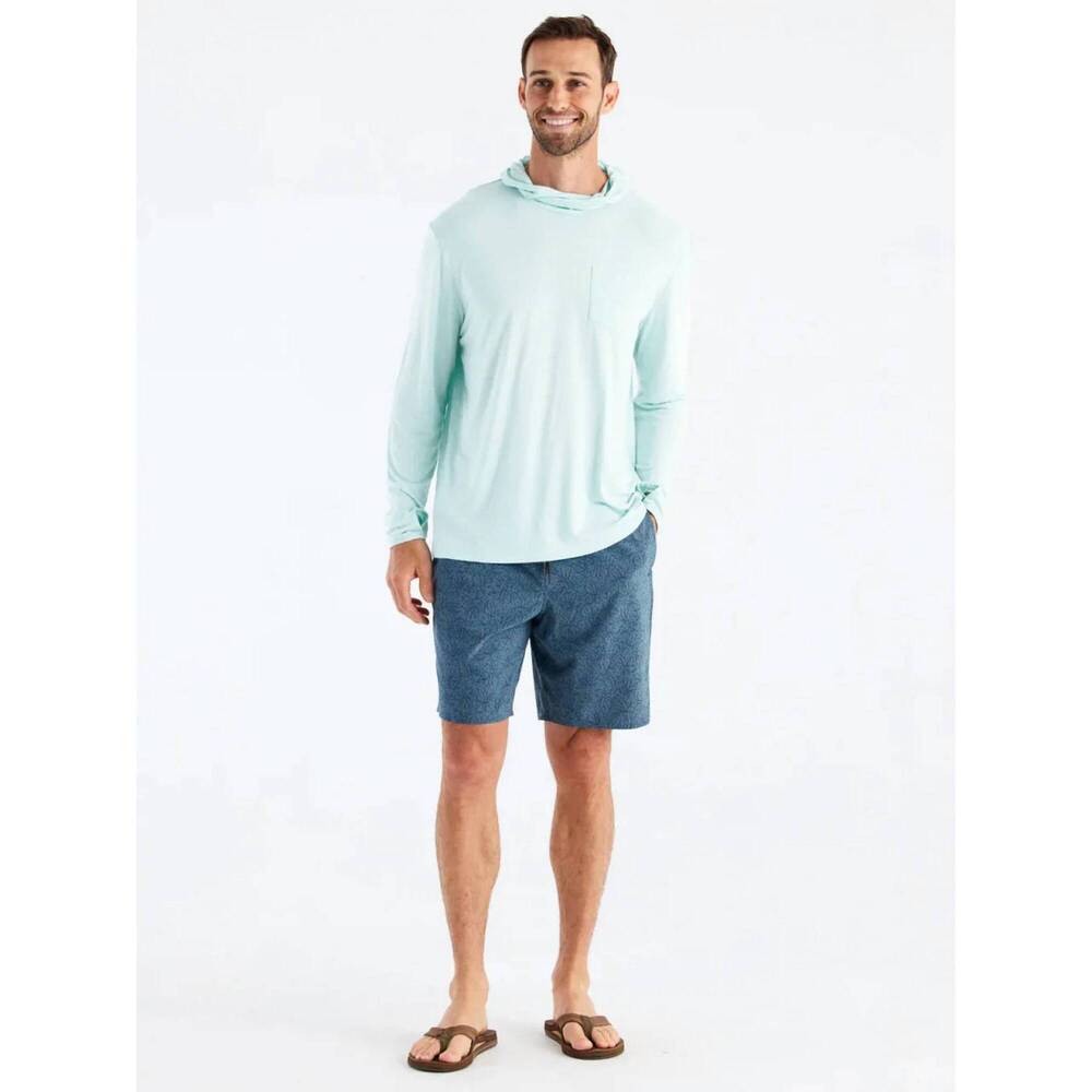NEW FREE FLY lightweight bamboo hoodie in glacier - Picture 3 of 3